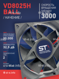 Вентилятор  VD8025H Ball (качения) 12V - st-e.info - Курган